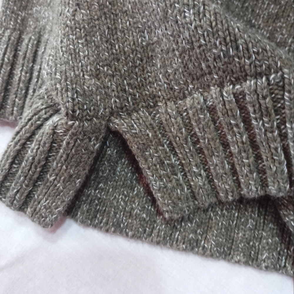 Talbot Cable Knit Sweater Split Turtleneck Heathe… - image 6